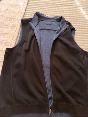 Tommy Bahama Black Vest with Blue Lining